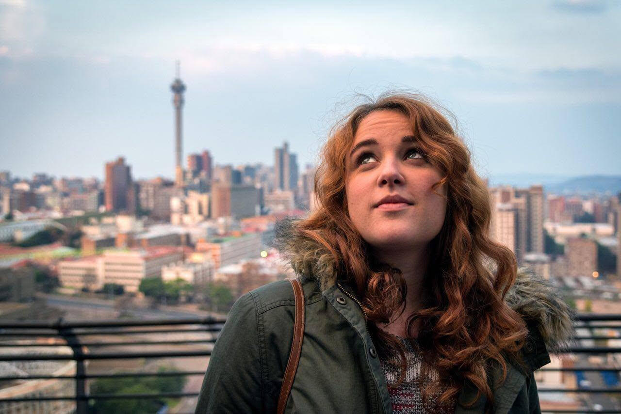 Lauren Photo of Lauren Rawlins in front of Johannesburg skyline